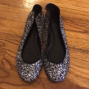 J.Crew glittery flats - never worn in size 7.5